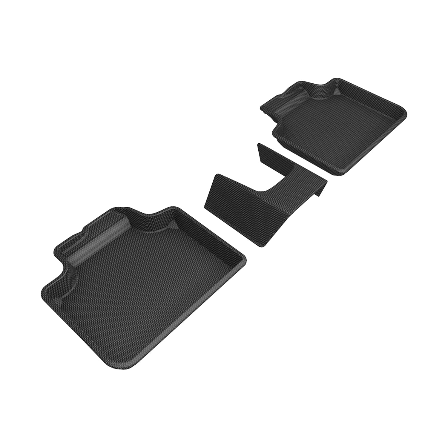 3D MAXpider KAGU Floor Mat (BLACK) compatible with BMW X1 2023-2024 - Second Row