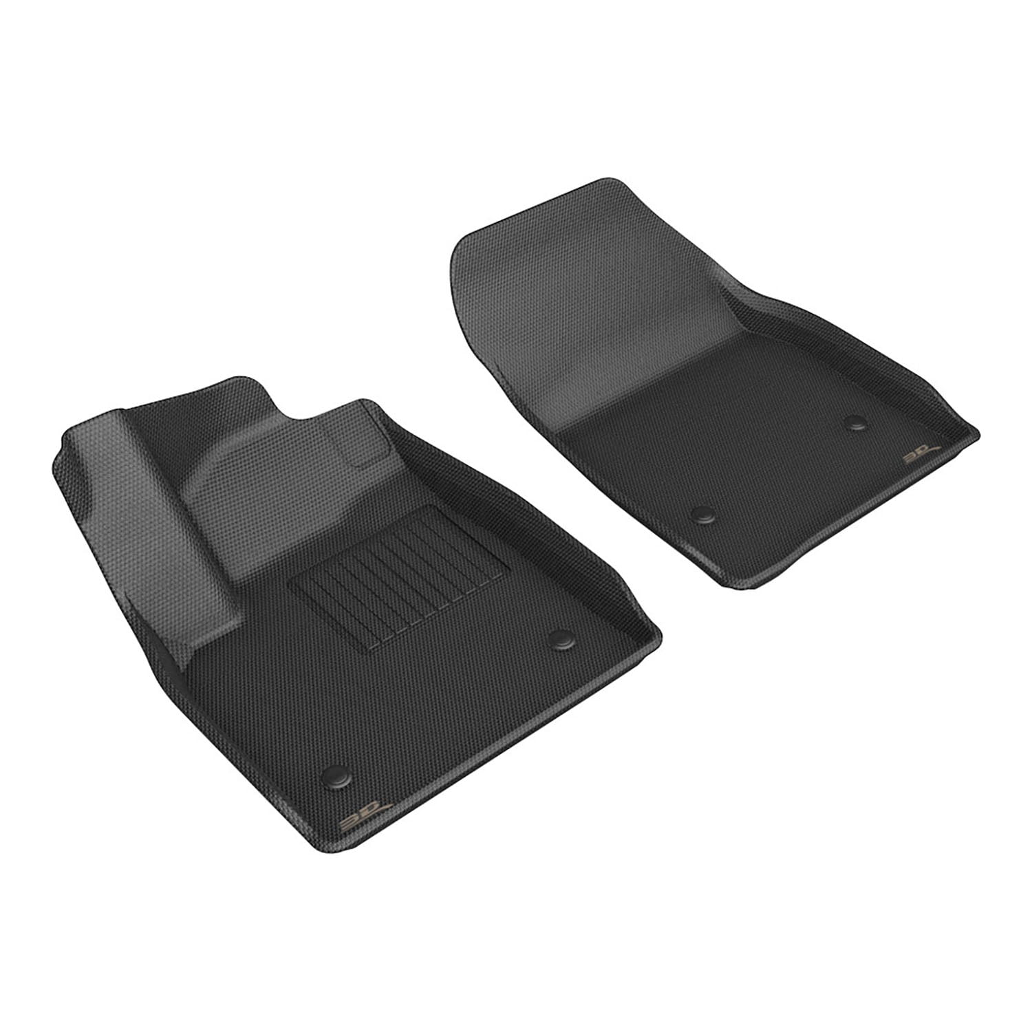 3D MAXpider KAGU Floor Mat (BLACK) compatible with CADILLAC LYRIQ 2023-2024 - Front Row