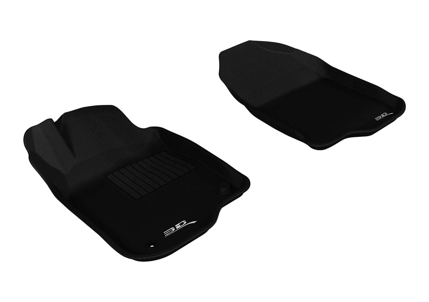 3D MAXpider Custom Fit Kagu Floor Mat (Black) for 2008-2012 Chevrolet Malibu - 1ST Row