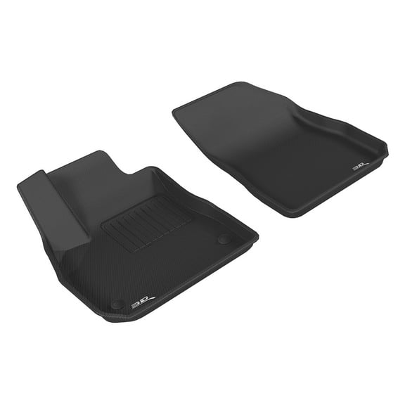 3D MAXpider Custom Fit Kagu Floor Mat (Black) Compatible with Chevrolet Malibu 2016-2025 - Front Row