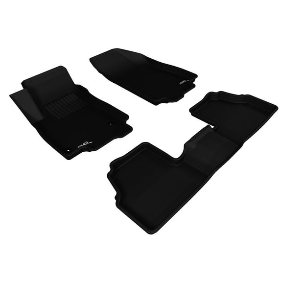 3D MAXpider Custom Fit Kagu Floor Mat (Black) Compatible with Chevrolet Trax 2014-2022 - Full Set