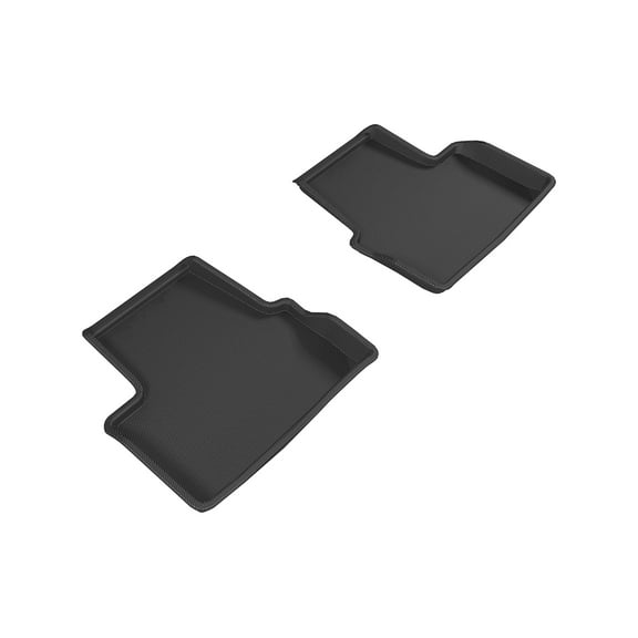 3D MAXpider Second Row Custom Fit All-Weather Floor Mat for Select Chevrolet Volt Models - Kagu Rubber (Black)