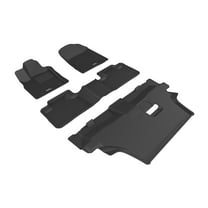 3D MAXpider Custom Fit Kagu Floor Mat (Black) Compatible with Dodge Durango 7-Seat 2012-2024 - Full Set