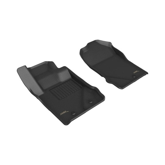 3D MAXpider Custom Fit Kagu Floor Mat (Black) Compatible with Ford Bronco 2021-2024 - Front Row