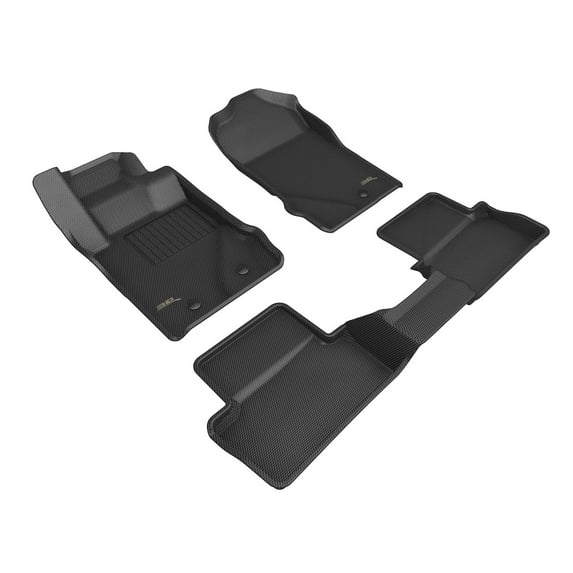 3D MAXpider Custom Fit Kagu Floor Mat (Black) Compatible with Ford Bronco 2-Door 2021-2024 - Full Set
