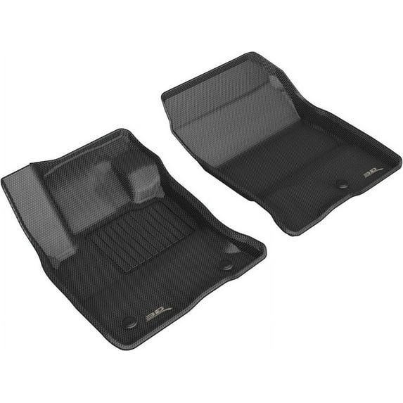 3D MAXpider Custom Fit Kagu Floor Mat (Black) Compatible with Ford Escape Hybrid 2020-2024 - Front Row