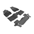 thumbnail image 1 of 3D MAXpider Custom Fit Kagu Floor Mat (Black) Compatible with Ford Explorer 2015-2016 (w/ 2nd Row Bucket Seat w/Center Console) - Full Set, 1 of 5