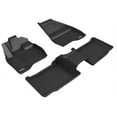 thumbnail image 1 of 3D MAXpider 1st & 2nd Row for 2017-2019 Ford Explorer Kagu Black Custom Fit All-Weather Floor Mats, 1 of 6