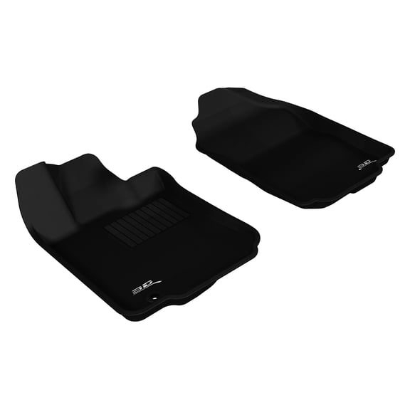 3D MAXpider Front Row Custom Fit All-Weather Floor Mat for Select Ford Fusion Models - Kagu Rubber (Black)