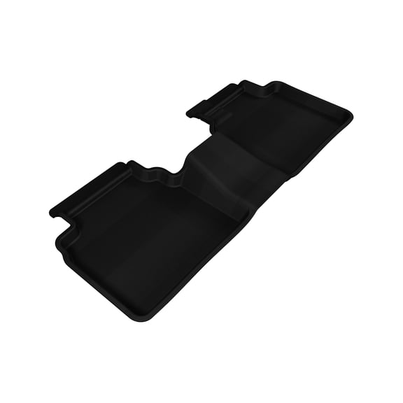 3D MAXpider Second Row Custom Fit All-Weather Floor Mat for Select Ford Fusion Models - Kagu Rubber (Black)