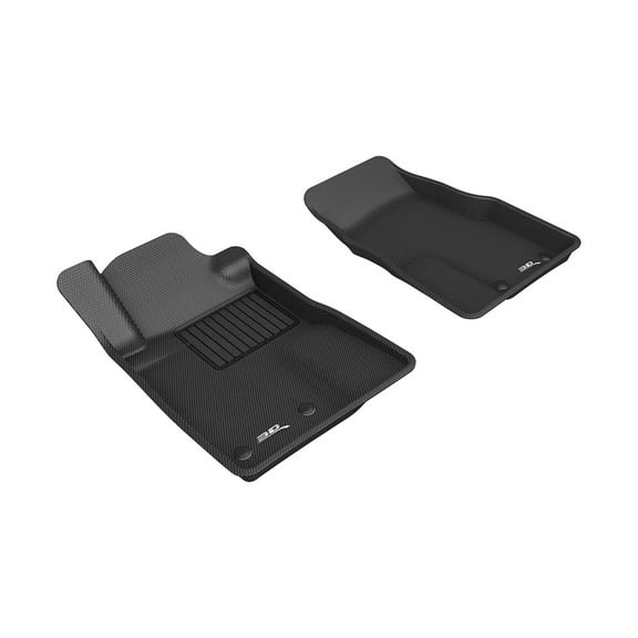 3D MAXpider Custom Fit Kagu Floor Mat (Black) Compatible with Ford Mustang 2012-2014 - Front Row
