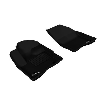 3D MAXpider Front Row Custom Fit All-Weather Floor Mat for Select Ford Taurus Models - Kagu Rubber (Black)