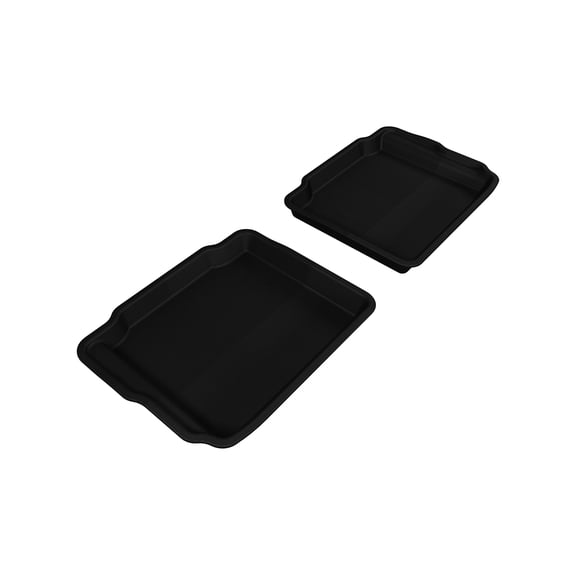 3D MAXpider L1FR01821509 Second Row Custom Fit All-Weather Floor Mat for Select Ford Taurus Models - Kagu Rubber (Black)