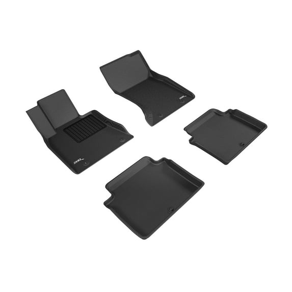 3D MAXpider Custom Fit Kagu Floor Mat (Black) Compatible with Genesis G80 AWD 2017-2020 - Full Set