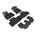 thumbnail image 1 of 3D MAXpider KAGU Floor Mat (BLACK) compatible with GENESIS GV80 7-SEAT 2021-2024 - Full Set, 1 of 5