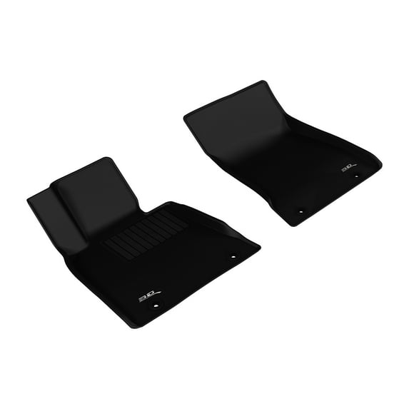 3D MAXpider All-Weather Floor Mats for Genesis G80 RWD 2017-2020 / Hyundai Genesis RWD Sedan 2015-2016 Custom Fit Car Floor Liners, Kagu Series (1st Row, Black)