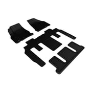 3D MAXpider Custom Fit Kagu Floor Mat Black Compatible with GMC Acadia 2007-2016 / Acadia Limited 2017 - R1 R2 R3 Bucket Seats