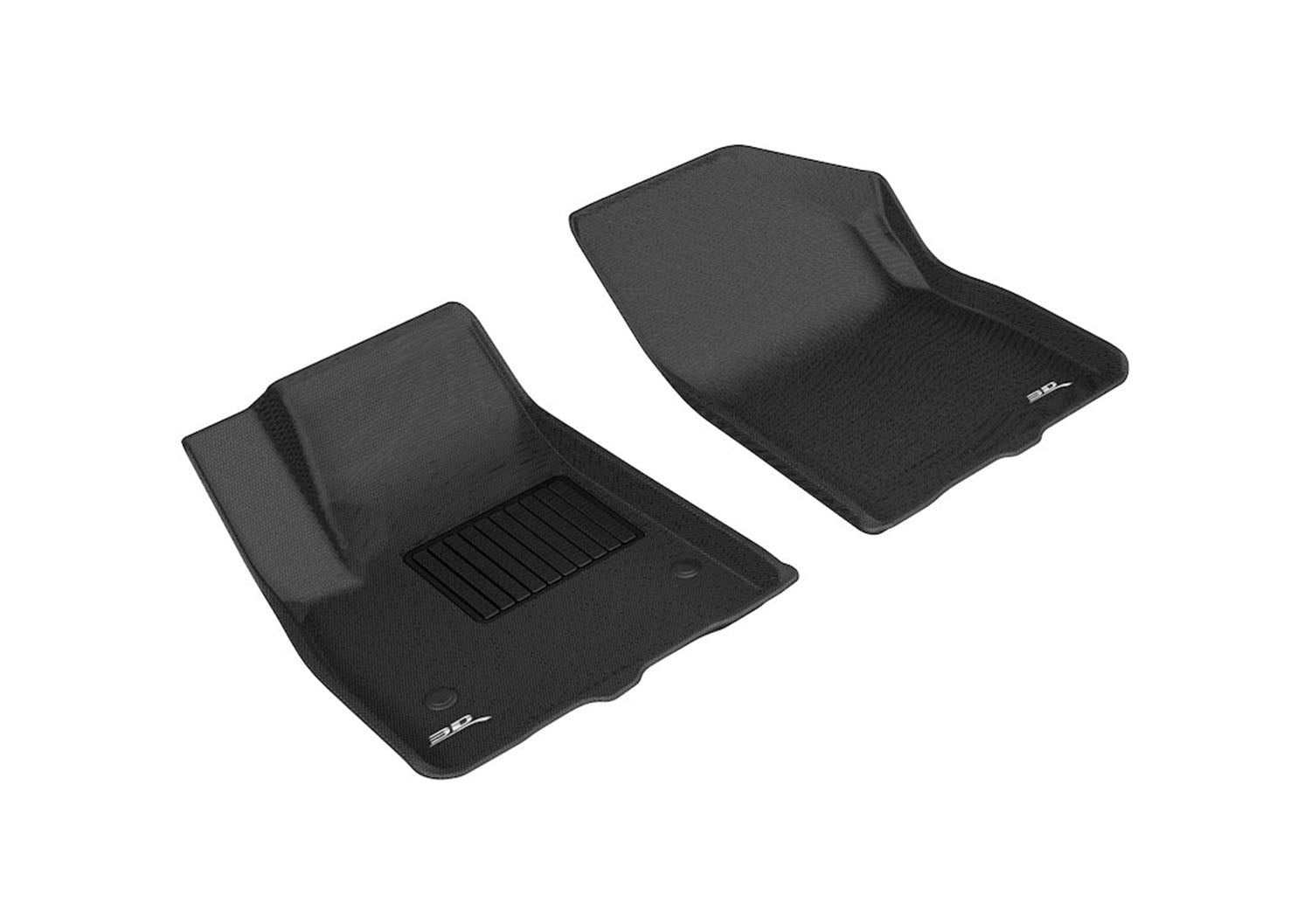 3D MAXpider Custom Fit KAGU Floor Mat (BLACK) Compatible with GMC/CHEVROLET ACADIA/BLAZER 2019-2023 - Front Row