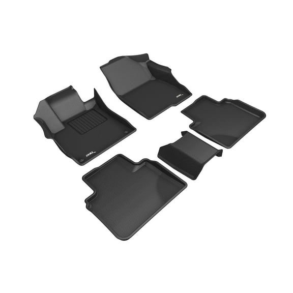 3D MAXpider Custom Fit Kagu Floor Mat (Black) Compatible with Honda Accord 2018-2022 - Full Set