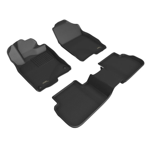 3D MAXpider Custom Fit Kagu Floor Mat (Black) Compatible with Honda Civic 2022-2025- R1 R2 (No Rear USB Port)