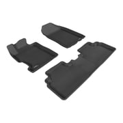 3D MAXpider - L1HD01201509 Complete Set Custom Fit All-Weather Floor Mat for Select Honda Civic Models - Kagu Rubber Black