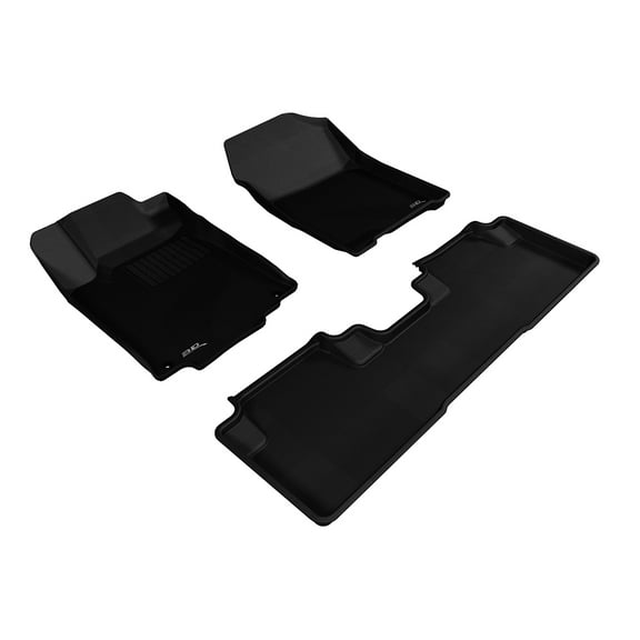 3D MAXpider Custom Fit Kagu Floor Mat (Black) Compatible with Honda CR-V 2012-2016 - Full Set