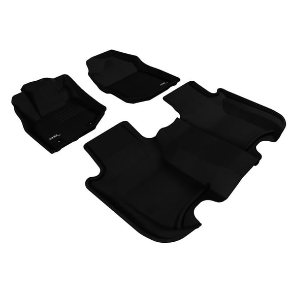 3D MAXpider Custom Fit Kagu Floor Mat (Black) Compatible with Honda Fit 2009-2013 - R1 R2