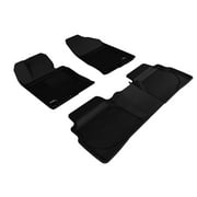 3D MAXpider Complete Set Custom Fit All-Weather Floor Mat for Select Hyundai Sonata Models - Kagu Rubber (Black)