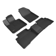 3D MAXpider Custom Fit Kagu Floor Mat Black Compatible with Hyundai Tucson Hybrid 2023-2025 - Full Set