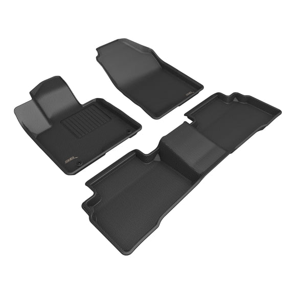 3D MAXpider Custom Fit Kagu Floor Mat (Black) Compatible with Hyundai Tucson Hybrid 2023-2025 - Full Set