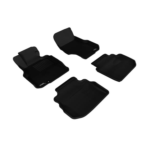 3D MAXpider L1IN01401509 All-Weather Floor Mats for Infiniti M35 2006-2010 Custom Fit Car Floor Liners, Kagu Series (1st & 2nd Row, Black)