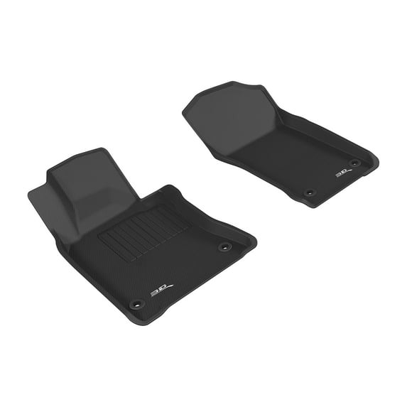 3D MAXpider Custom Fit Kagu Floor Mat (Black) Compatible with Infiniti Q60 2017-2022 - Front Row