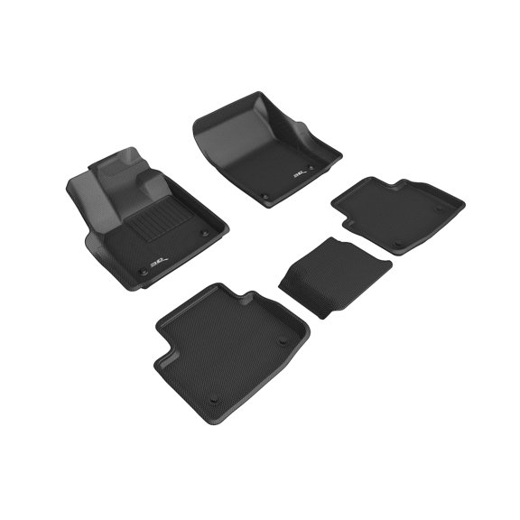 3D MAXpider Custom Fit Kagu Floor Mat (Black) Compatible with Jaguar I-PACE 2019-2023 - Full Set
