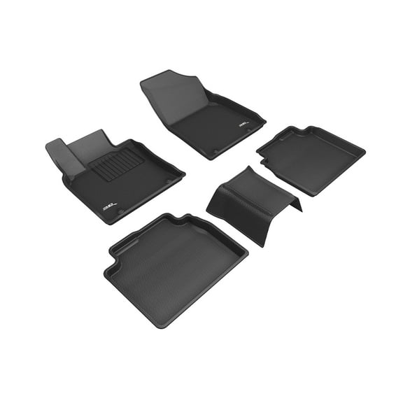 3D MAXpider Custom Fit Kagu Floor Mat (Black) Compatible with Lexus Es Gasoline Fwd 2019-2025 - Full Set