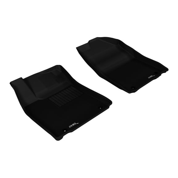 3D MAXpider Front Row Custom Fit All-Weather Floor Mat for Select Lexus ES/ ES Hybrid Models - Kagu Rubber (Black)