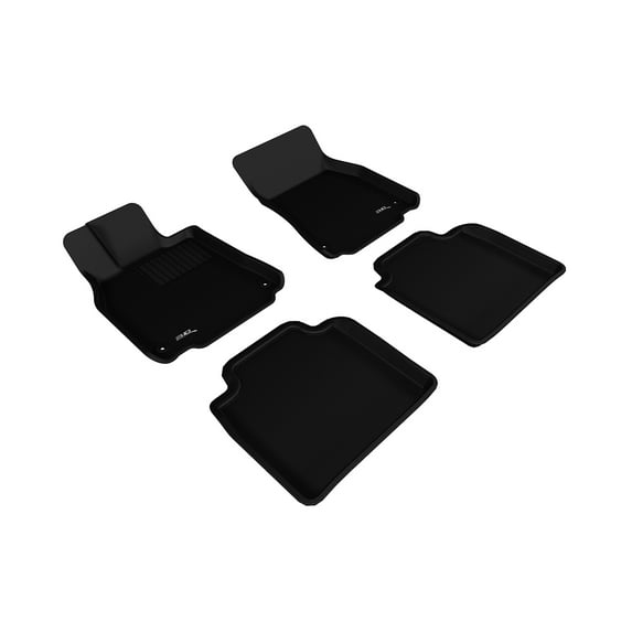 3D MAXpider Custom Fit KAGU Floor Mat (BLACK) for 2007-2012 LEXUS LS460L - 1ST ROW 2ND ROW