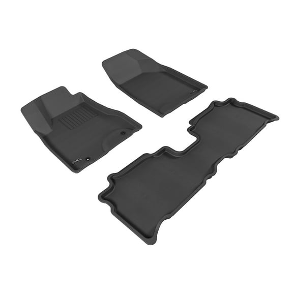 3D MAXpider Custom Fit KAGU Floor Mat (BLACK) for 2004-2009 LEXUS RX330/350-1ST ROW 2ND ROW