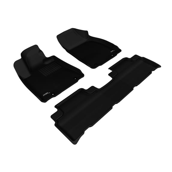 3D MAXpider Custom Fit KAGU Floor Mat (BLACK) for 2013-2015 LEXUS RX350/450H - 1ST ROW 2ND ROW