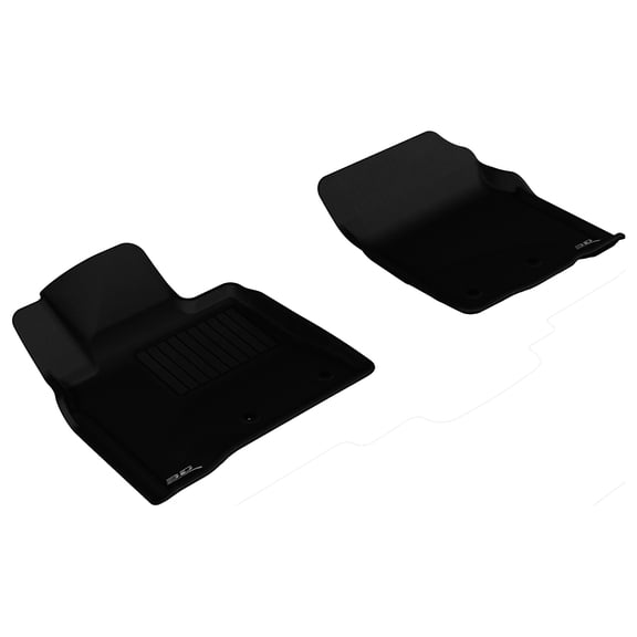 3D MAXpider Custom Fit Kagu Floor Mat (Black) for 2008-2012 Lexus/Toyota LX570/ Land Cruiser - 1ST Row