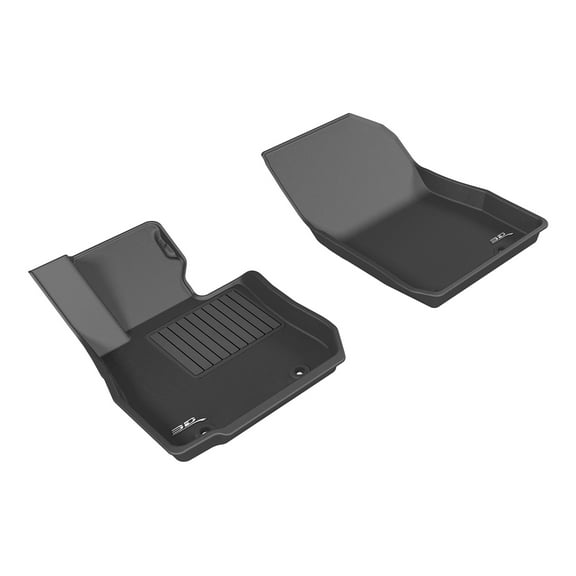 3D MAXpider L1MZ05111509 Front Row Custom Fit All-Weather Floor Mat for Select Mazda CX-3 Models - Kagu Rubber (Black)