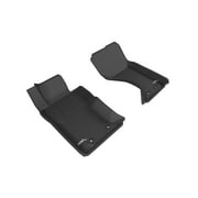 3D MAXpider Custom Fit Kagu Floor Mat Black Compatible with Mazda MX-5 Miata 2016-2024 / Fiat 124 Spider 2017-2018 - Front Row
