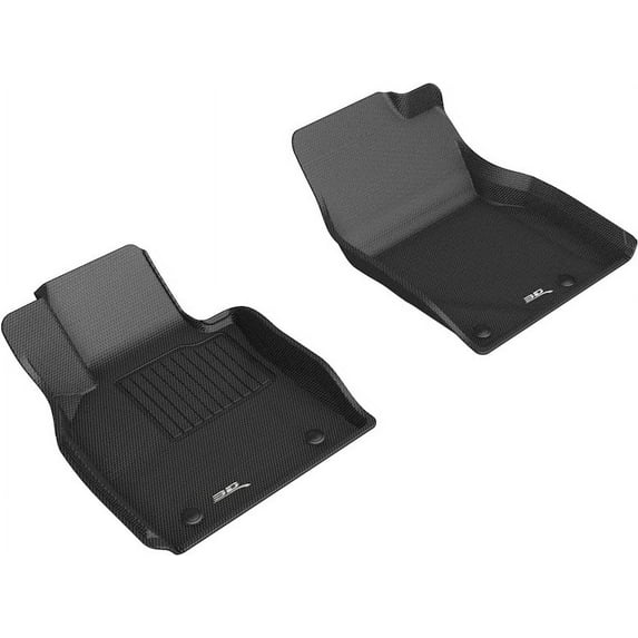 3D MAXpider Custom Fit Kagu Floor Mat (Black) Compatible with Mazda MAZDA3 2019-2025 / CX-30 2020-2025 - Front Row