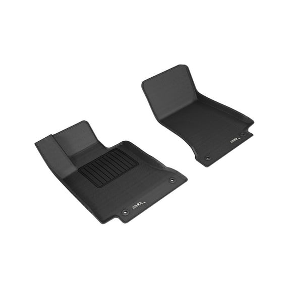 3D MAXpider Custom Fit Kagu Floor Mat (Black) Compatible with Mercedes Benz C-Class Sedan (W205) / Coupe (C205) 2015-2024 - Front Row