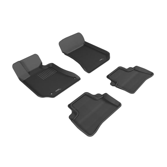 3D MAXpider Custom Fit Kagu Floor Mat (Black) for 2011-2013 Mercedes-Benz CLS-Class (W218) - 1ST Row 2ND Row