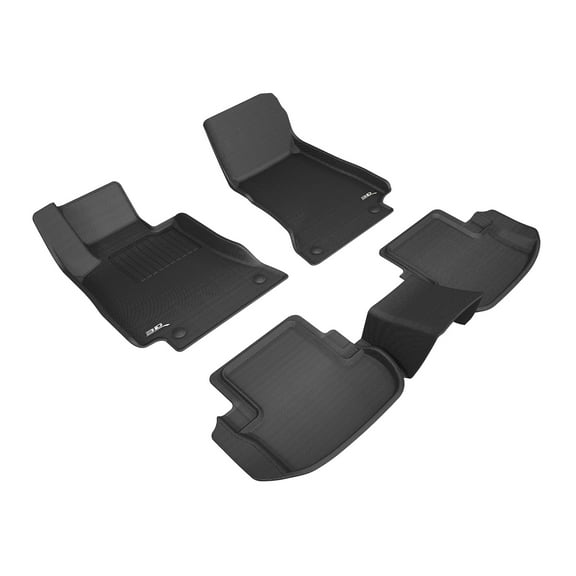 3D MAXpider Custom Fit Kagu Floor Mat (Black) Compatible with Mercedes-Benz E-Class Coupe/Convertible (C238/A238) 2018-2023 - R1 R2
