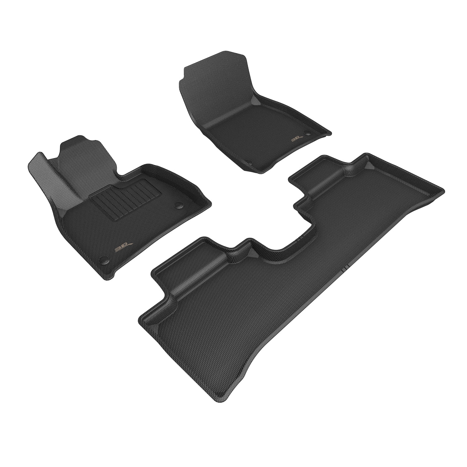 3D MAXpider KAGU Floor Mat (BLACK) compatible with MERCEDES-BENZ EQE SUV 2023-2024 - Full Set