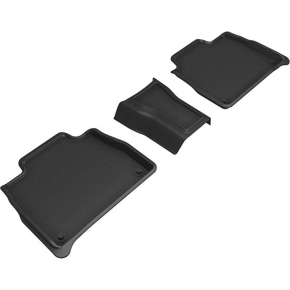 3D MAXpider Custom Fit Kagu Floor Mat (Black) Compatible with Mercedes Gle-Class Suv (W167) 2020-2025/Amg Gle53/63 Suv (W167) 2021-2025 - Second Row