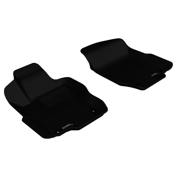 3D MAXpider Front Row Custom Fit All-Weather Floor Mat for Select Mercedes-Benz ML-Class/GL-Class Models - Kagu Rubber (Black)