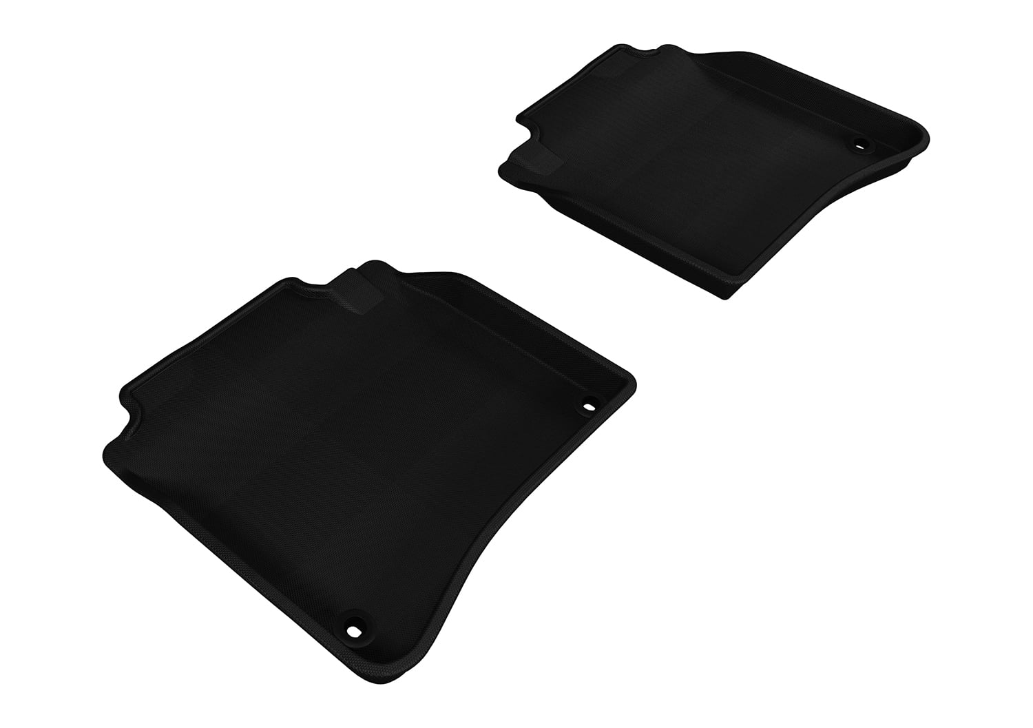 3D MAXpider Second Row Custom Fit All-Weather Floor Mat for Select Mercedes-Benz S-Class (W221L) Models - Kagu Rubber (Black)