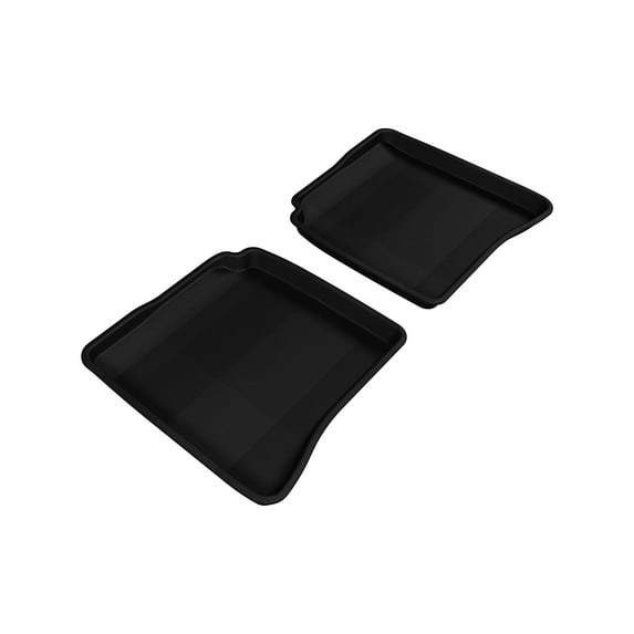 3D MAXpider Second Row Custom Fit All-Weather Floor Mat for Select Mercedes-Benz S-Class Models - Kagu Rubber (Black)